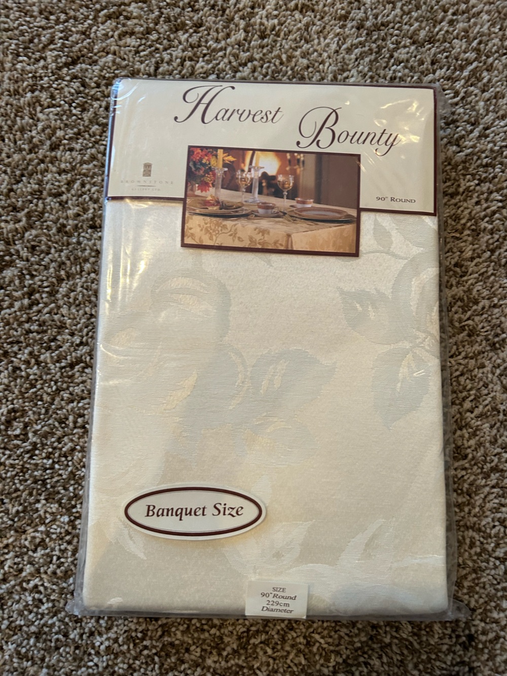 Banquet Size Tablecloth in Ivory